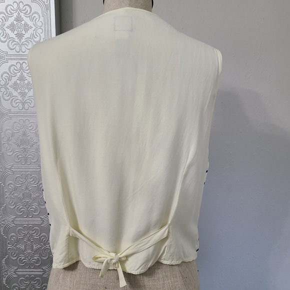 GAP white and blue stripes vest size M  *R1 - Picture 5 of 6